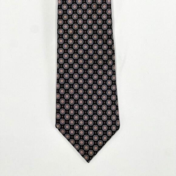 Dior Other - Christian Dior Silk Tie Blue & Mauve Medallion Print 58" Luxury Designer Necktie